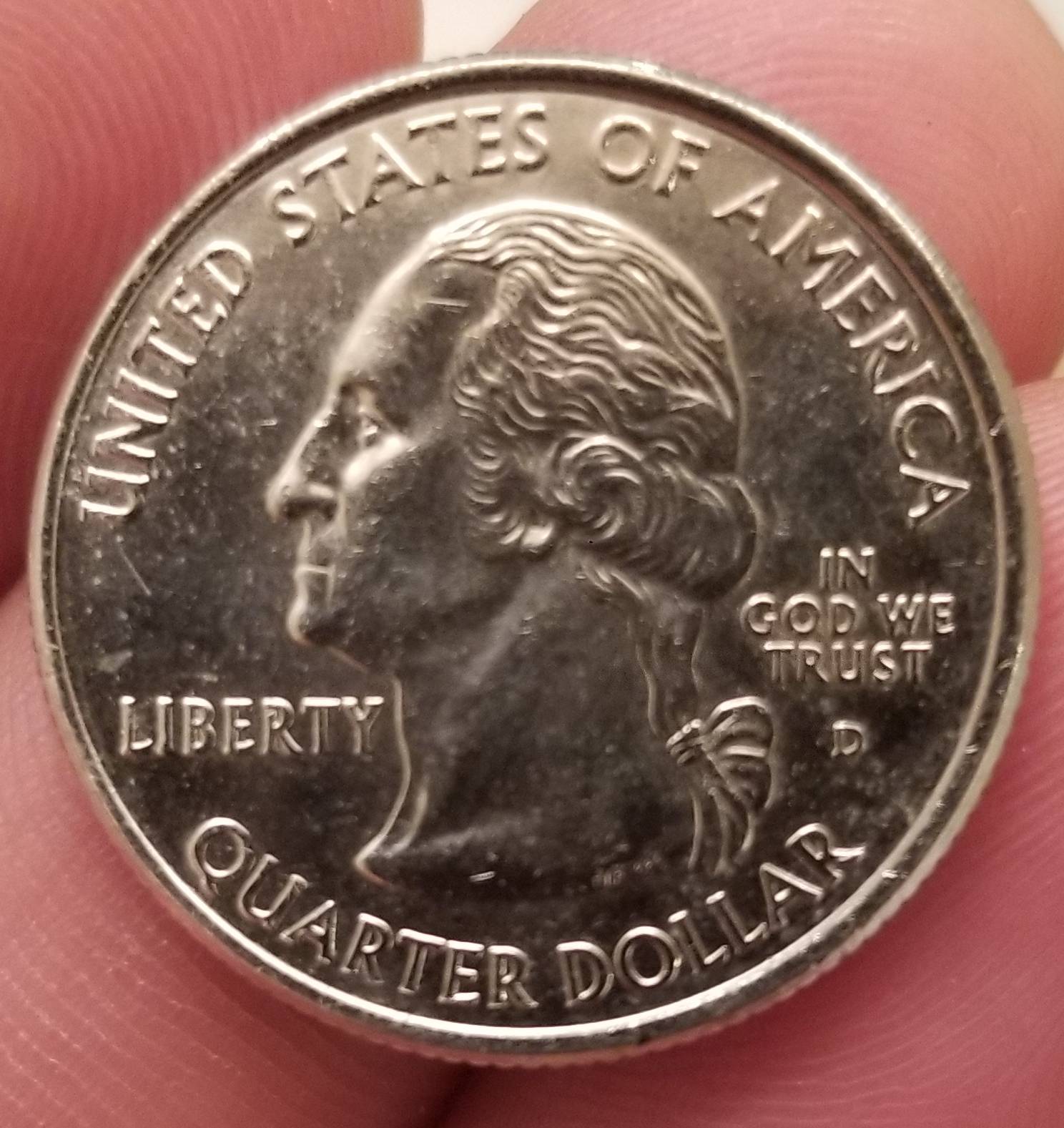 2001-D-Quarter-Kentucky-On-Silver-Planchet